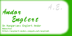 andor englert business card